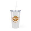 Plastic Tumbler with Straw
